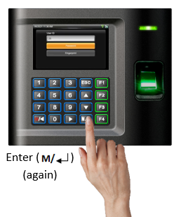 Clocking In with PIN - Enter again